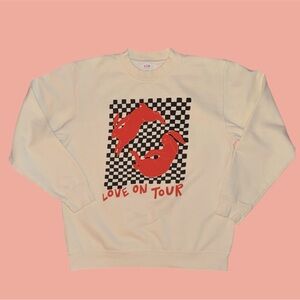 Love On Tour Cream‎ Sweater. Size large